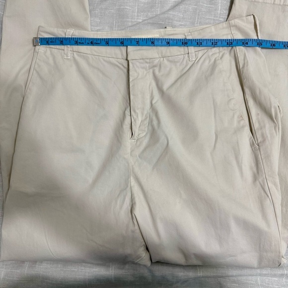 Nili Lotan Paris Pant in Eggshell Drop Crotch Cotton Twill Size 2 Edgy USA Work - Picture 11 of 13